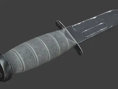 Combat Knife Low Poly Low-poly 3D model