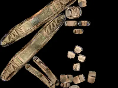 military vest game ready UE5 PBR Low-poly 3D model