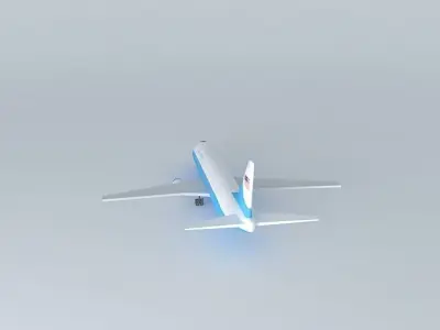 A Simple Aircraft painted into Douglas Airways Livery Free 3D model