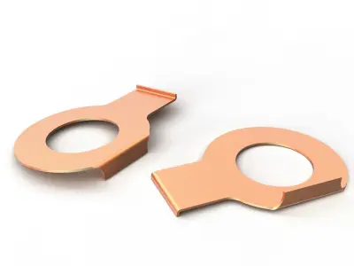 Locking tab washer 3D model