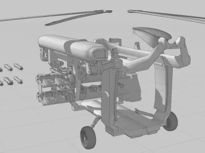 Helicopter Chain Launcher Module  3D model