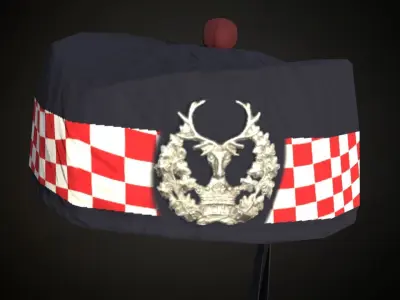 4 British ww2 military side caps works on roblox characters too Low-poly 3D model