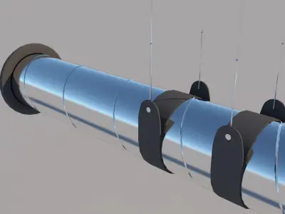 Pipe Ductwork Low-poly 3D model