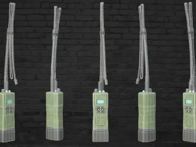 MILITARY Game Ready Spear Head Radio Low-poly 3D model