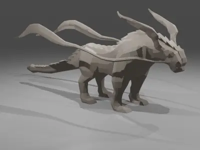 Animal dinosaur Low-poly 3D model