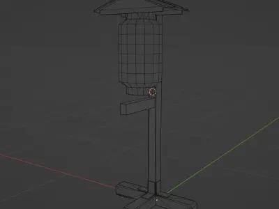 japanese lantern Low-poly 3D model