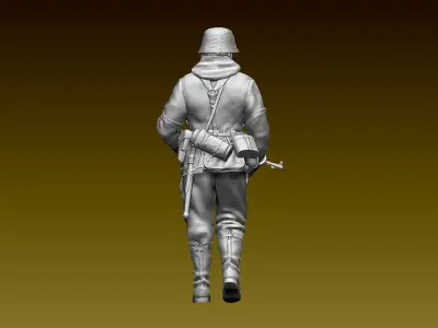 German soldier 3D print model