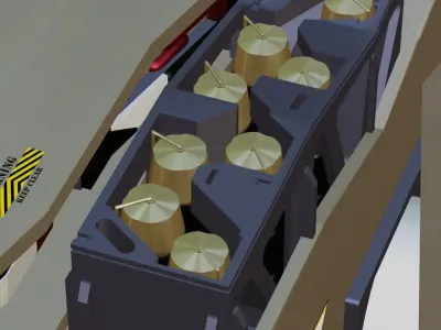 Gasaraki Type Shoulder Missiles Free 3D model