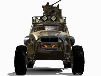 buggy 4x4 ucrania Low-poly 3D model
