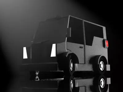 Truck police car Free low-poly 3D model