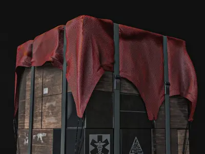 Airdrop Military Low-poly 3D model