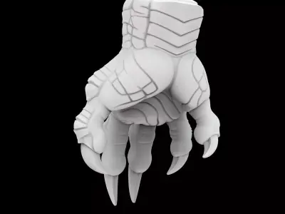 Double Finger Claw 3D Print Model 3D print model
