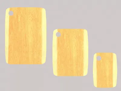 Wooden chopping boards set2 Free low-poly 3D model