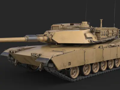 Tank  M1 Abrams 3D model