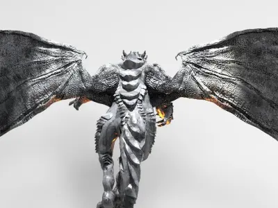 Demon Lava Dragon 3D model