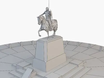 Alexander Nevsky Low-poly 3D model