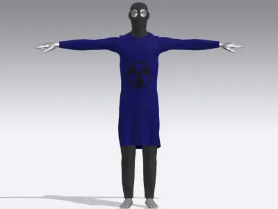 Hazmat Suits Low-poly 3D model