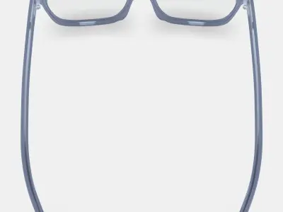 Weathers Low Bridge Fit Eyeglasses in Periwinkle Crystal 3D model