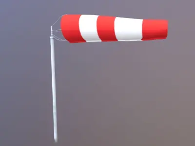 Windsock Animated Low-poly 3D model