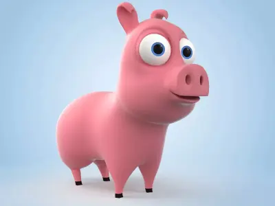 Cartoon Pig 3D model