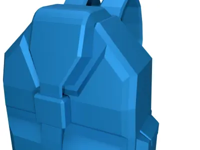 Low Poly Sport Gym Bag Game Ready 3D Model Low-poly 3D model