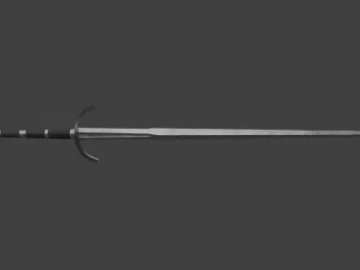 Two-Handed Danish Sword Low-poly 3D model