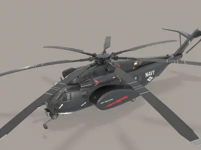 MH-53E Sea Dragons US Navy Low-poly 3D model