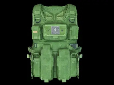 Marom Dolphin Amran Gen Plate Carrier - Kevlar Armor with Bag Low-poly 3D model
