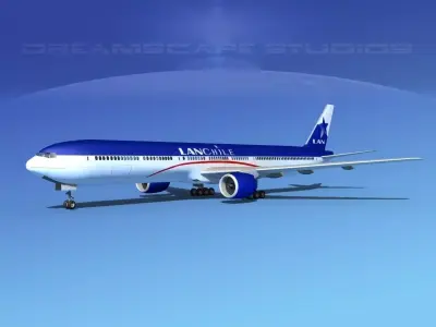 Boeing 777-300 MP Lan Chile 3D model