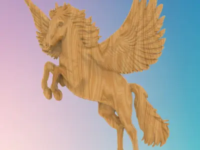  Flying Pegasus 3D MODEL STL FILE FOR CNC ROUTER LASER 3D print model