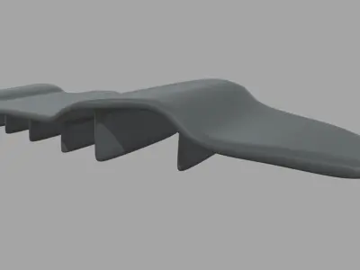 Rear Bumper 02 Low-poly 3D model