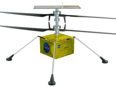 Mars Helicopter Low-poly 3D model