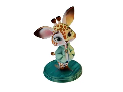 Cute Giraffe 3D model