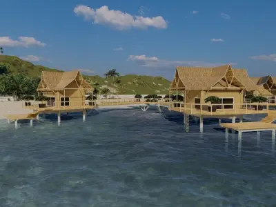 Hotel Beach 3D model