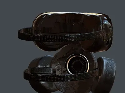 Gas mask helmet 3d model scifi Low-poly Low-poly 3D model Low-poly 3D model