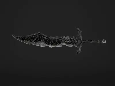 The Black Sore Sword Low-poly 3D model