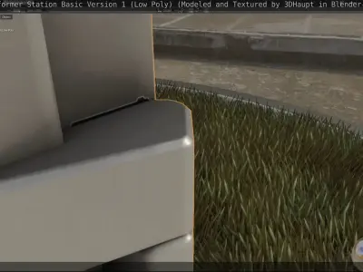 Transformer Station Basic Low-Poly Version 1 Low-poly 3D model