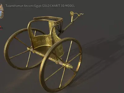 Tutankhamun Ancient Egypt GOLD CHARIT 3D MODEL Low-poly 3D model