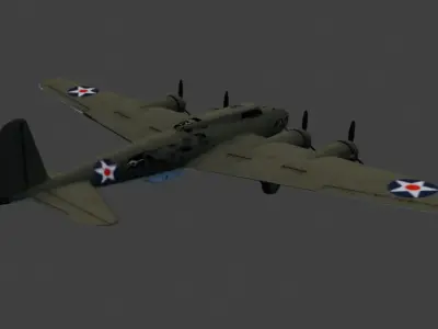 B-17 Pacific War 3D model
