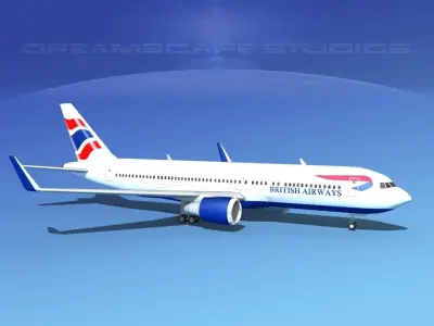 Boeing 767-300 British Airways 3D model