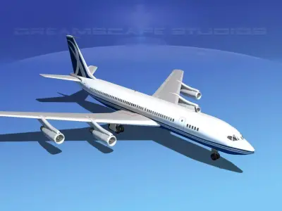 Boeing 707 Corporate 7 3D model