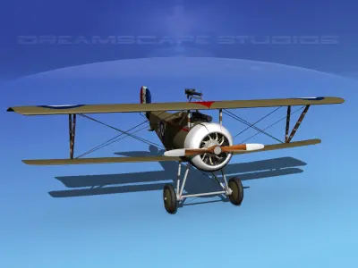 Nieuport 17 Fighter V07 RAF 3D model