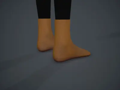 Brown Socks Style 4 Low-poly 3D model