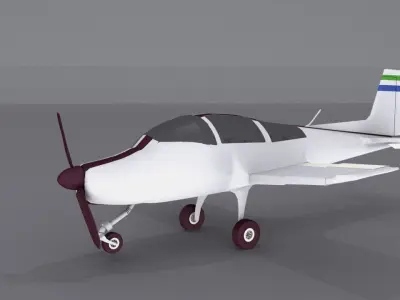 Grumman American AA-5 Low-poly 3D model