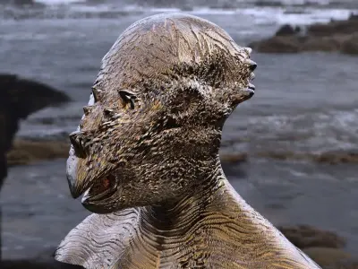 Low res Dino Head mask 3D model