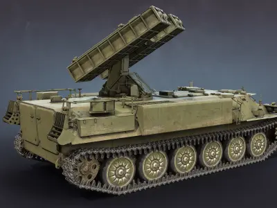 9K35 Strela-10 or SA-13 Gopher Low-poly 3D model