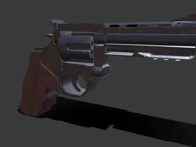 Revolver GunModel Low-poly 3D model