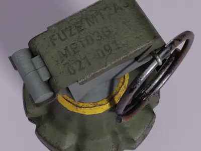 American MK2 Hand Grenade Low-poly 3D model