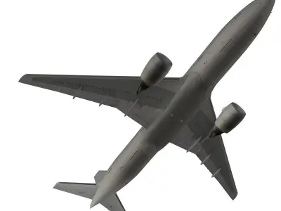 Boeing 777-200ER Generic white 3D model