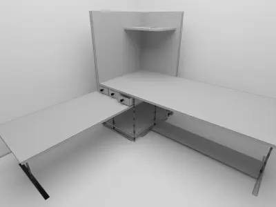 Corner Computer Desk Free 3D print model